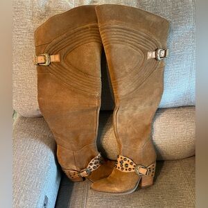 Dingo Suede Over-the-Knee Boots Size 7 NEW